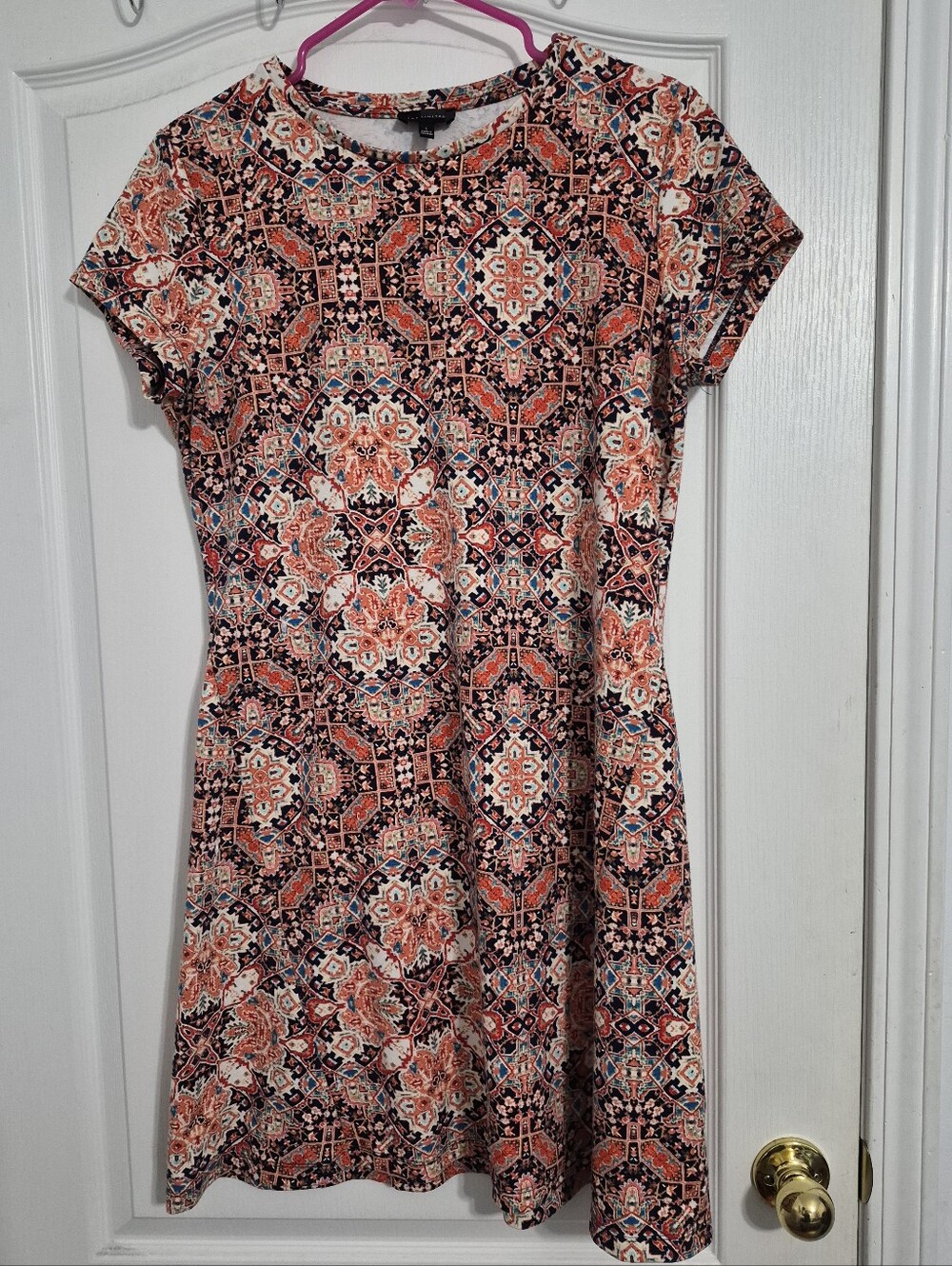 The Limited T Shirt Dress Womens Round Neck Geometric Print Size Large